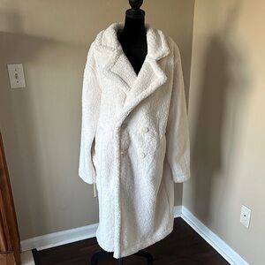 PINK Victoria's Secret Cream Teddy Coat